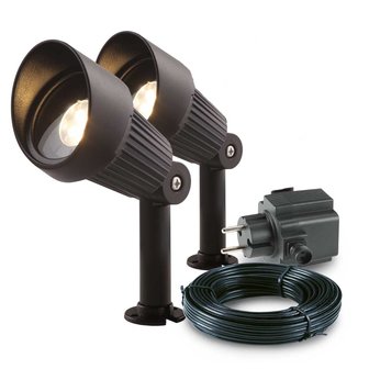 2x Focus Spot - Complete set - Garden Lights