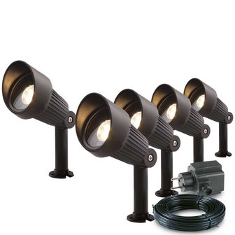 5x Focus Spot - Complete set - Garden Lights