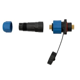 Male + chassis connector - 24V - waterdichte kabelverbinder - 4 aderig - IP68