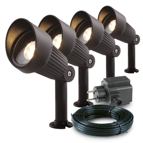 4x Focus Spot - Complete set - Garden Lights